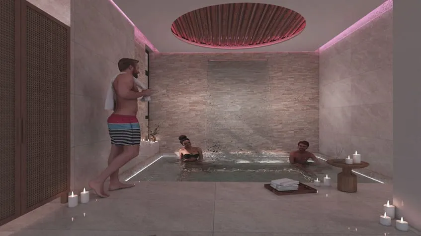 un jacuzzi en ola de mar playa del carmen